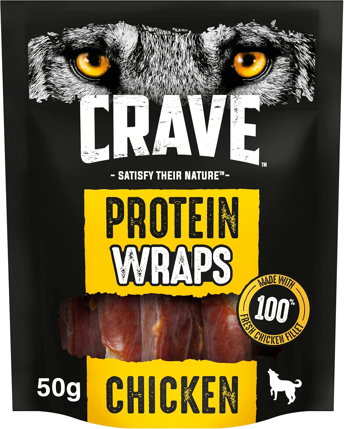 Crave Wraps - Dog Treats - for Adult Dogs - Protein Wraps with Chicken - 10 x 50 g?425284