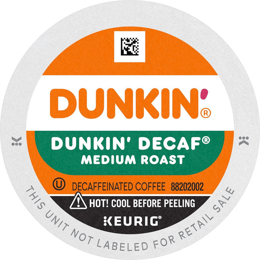 Dunkin' Decaf Medium Roast Coffee, 88 Keurig K-Cup Pods