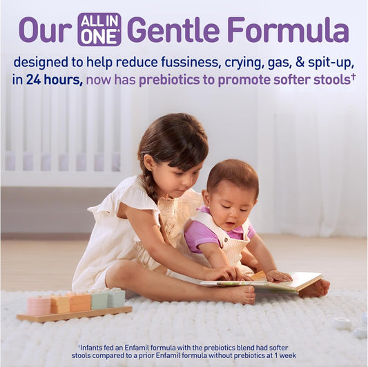 Enfamil Neuropro Gentlease Baby Formula, Brain Building Dha, Humo6 Immune Blend, Designed To Reduce Fussiness, Crying, Gas & Spit-Up In 24 Hrs, Gentle Infant Formula Powder, Baby Milk, 19.5 Oz Tub