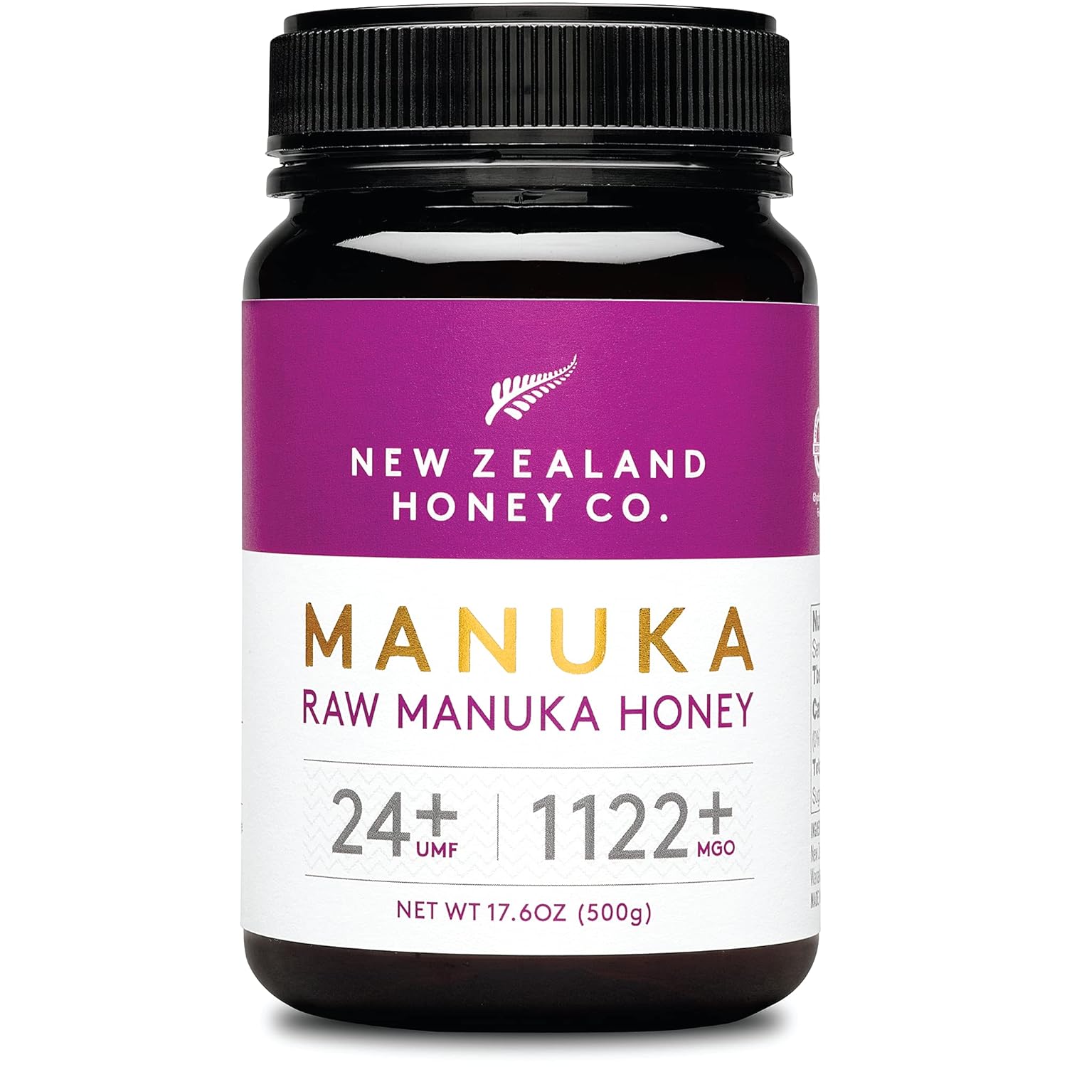 New Zealand Honey Co. Raw Manuka Honey Umf 24+ / Mgo 1122+, Umf Certified / 17.6Oz