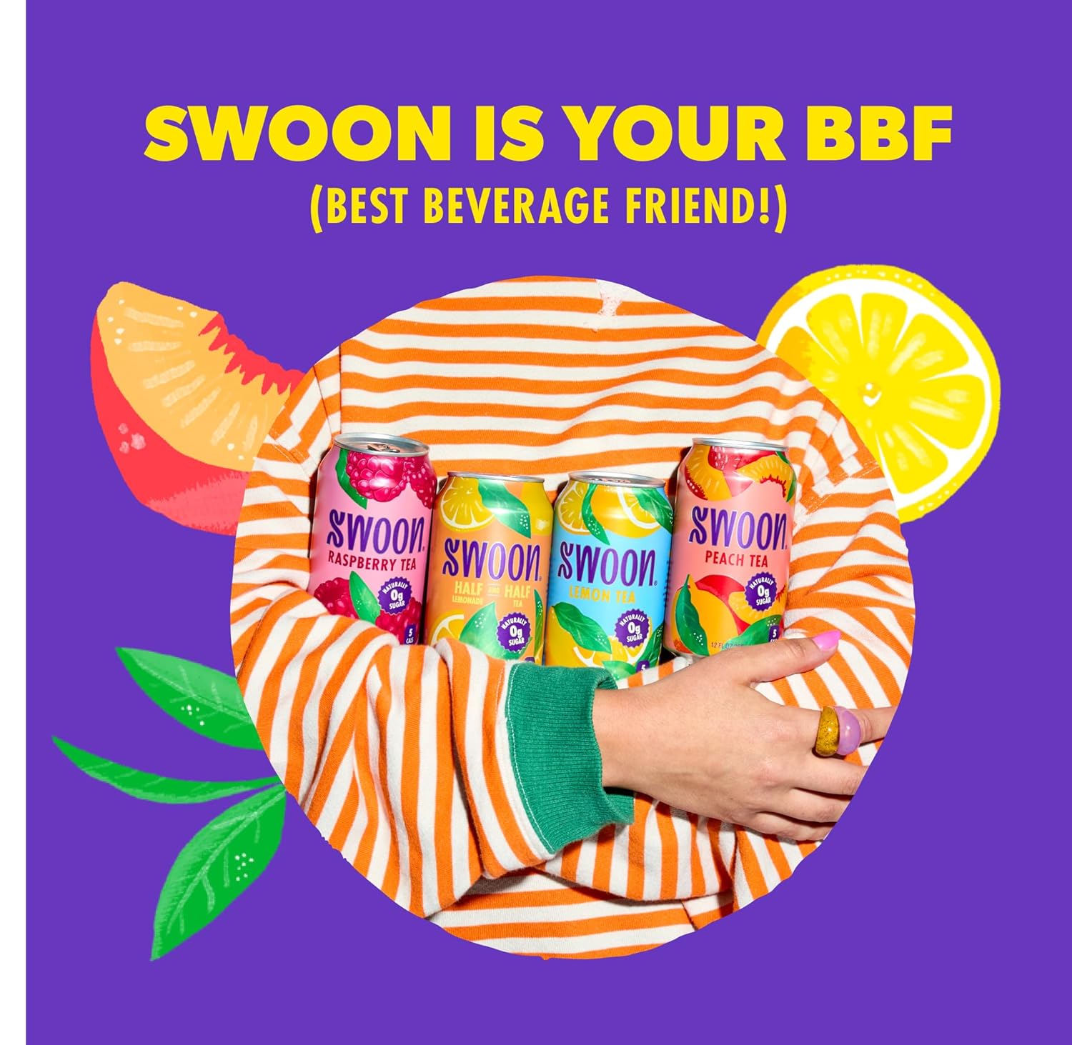 Swoon Raspberry Tea - Sugar Free Fruit Tea, Low Carb, Paleo-Friendly, Gluten Free Iced Tea - Flavored Tea Keto Drinks Made With Organic Black Tea And Sweetened By Monk Fruit And Stevia (Pack Of 12)