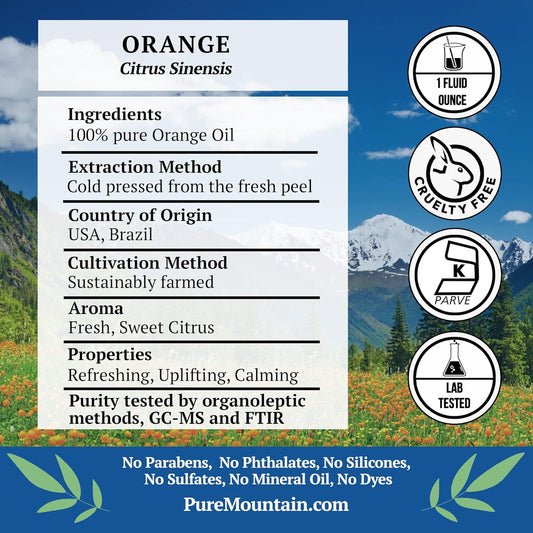 Orange Essential Oil Sweet - Full 1 Oz (30 Ml) Bottle - 100% Pure Natural, Kosher Certified