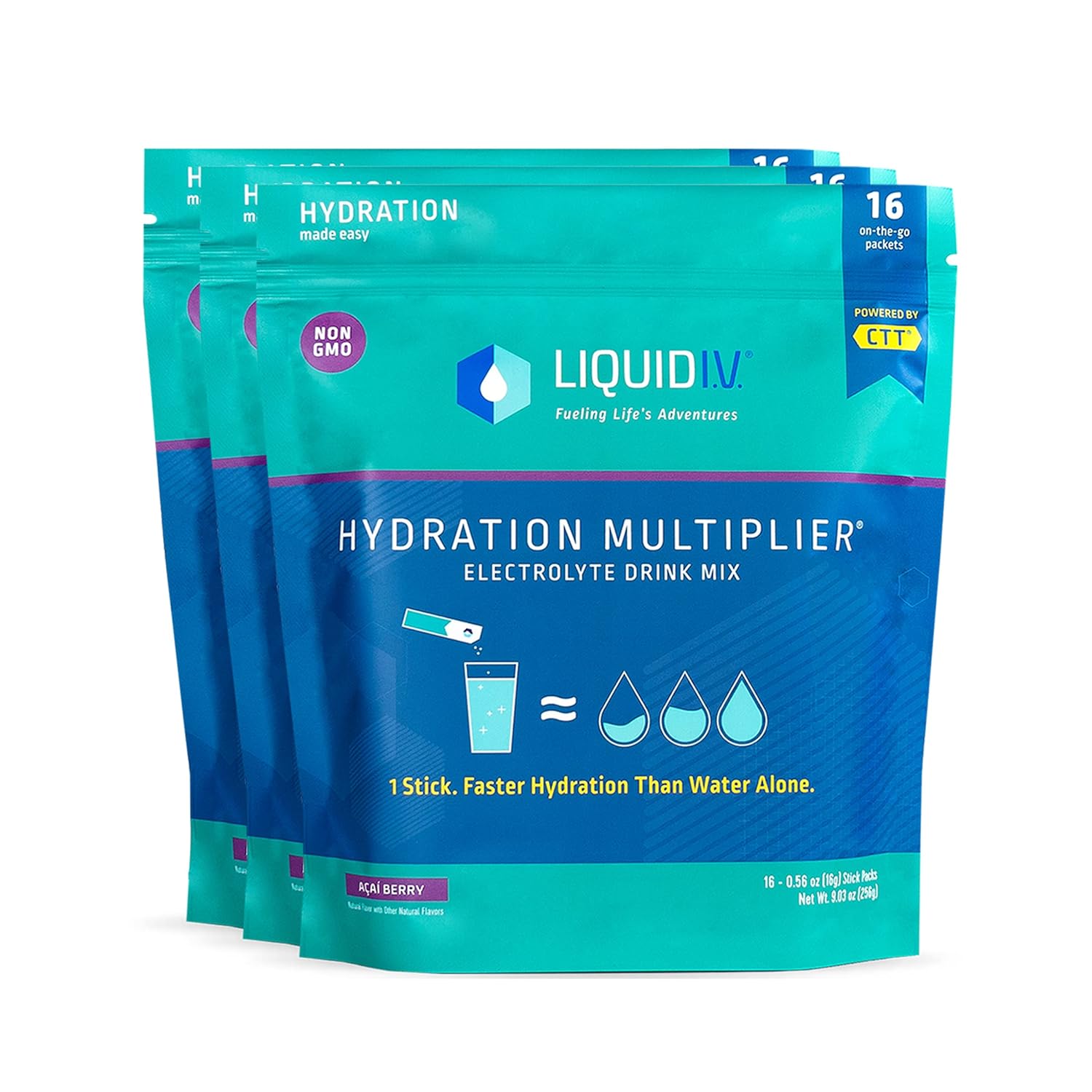 Liquid I.V. Hydration Multiplier - Acai Berry - Hydration Powder Packe