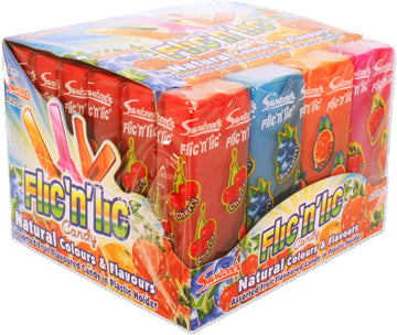 Swizzels Matlow Flic 'N' Lic 24 Pack, Bulk Buy Lollipops For Parties & Events