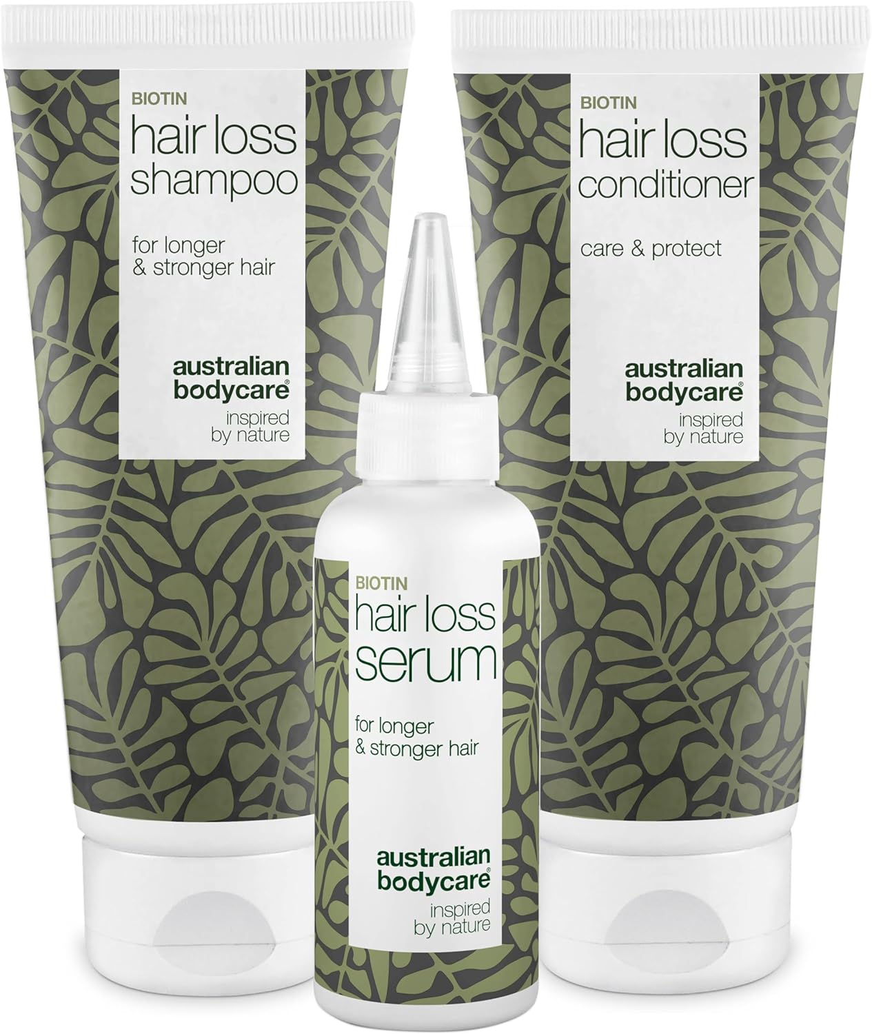 The Hair Loss Kit – 3 Products Ideal For Women And Men With Hair Loss Problems | Hair Loss Serum 100Ml, Hair Loss Shampoo 200Ml And Hair Loss Conditioner 200Ml With Caffeine From Australian Bodycare