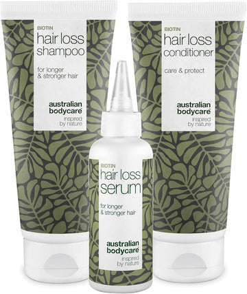 The Hair Loss Kit – 3 Products Ideal For Women And Men With Hair Loss Problems | Hair Loss Serum 100Ml, Hair Loss Shampoo 200Ml And Hair Loss Conditioner 200Ml With Caffeine From Australian Bodycare