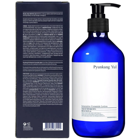 Pyunkang Yul Intensive Ceramide Lotion - Fragrance Free Face And Body Moisturizing Lotion - Hyaluronic Acid Moisturizer For All Skin - Natural Ingredients Olive Oil, Shea Butter - 16.9 Fl. Oz