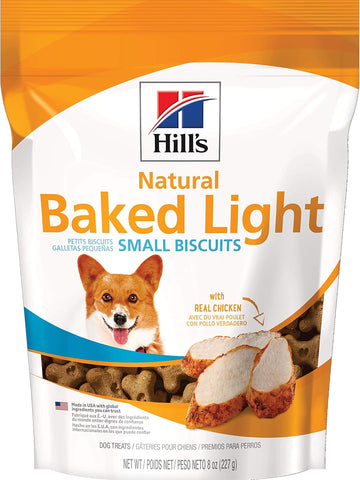 Hill'S Natural Baked Light Biscuits, All Life Stages, Great Taste, Dog Treats, Chicken (Small & Mini Breeds), 8 Oz Bag