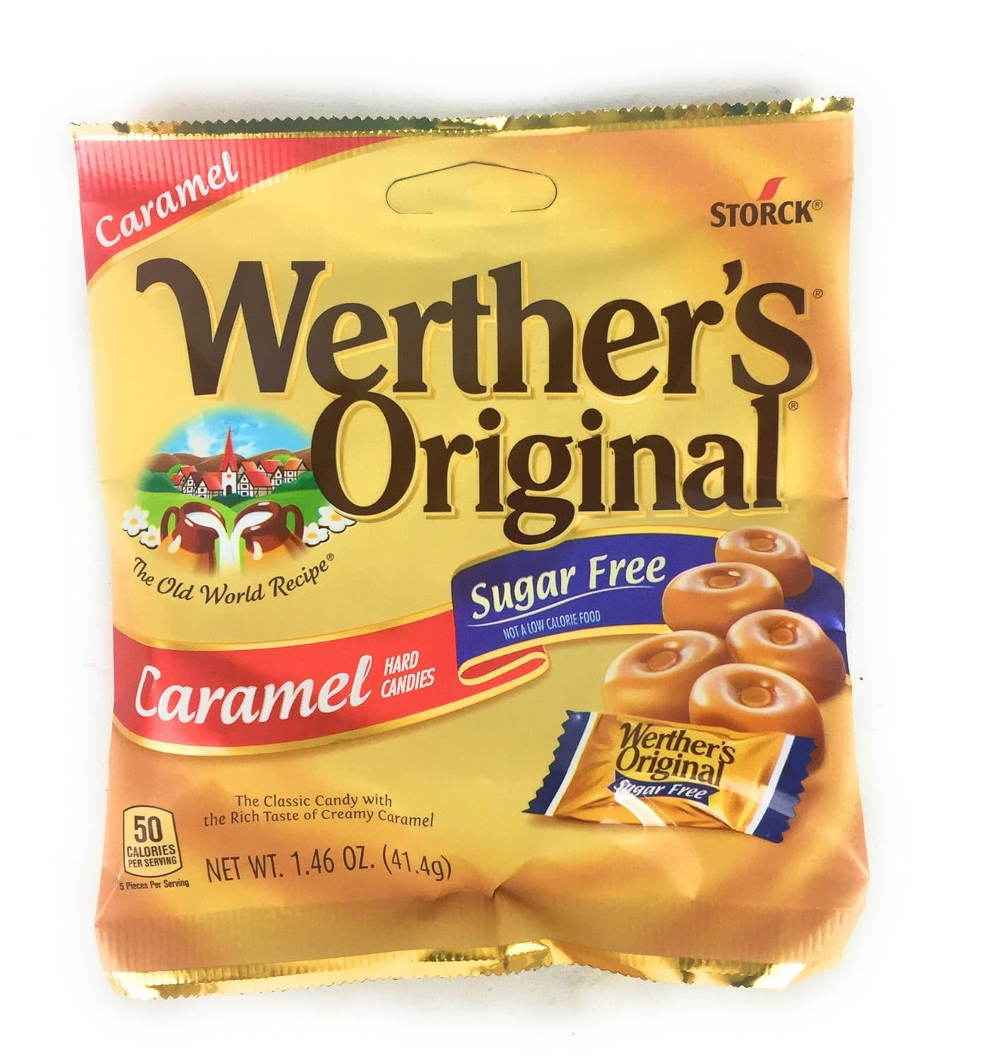 Werther'S Original Hard Candies, Sugar Free Caramel, 1.46 Ounce ( 3 Bags - Packs) : Grocery & Gourmet Food