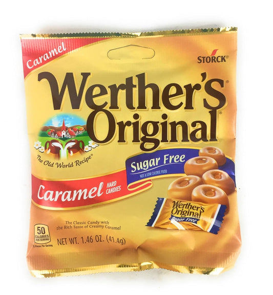 Werther'S Original Hard Candies, Sugar Free Caramel, 1.46 Ounce ( 3 Bags - Packs) : Grocery & Gourmet Food