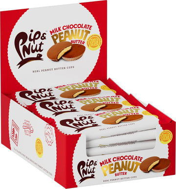 Pip & Nut - Milk Chocolate Peanut Butter Cups (15 Pack - 2 Cups Per Pack) | Single Origin Chocolate, Real Peanut Butter, Natural Nut Butter, No Palm Oil, Gluten Free