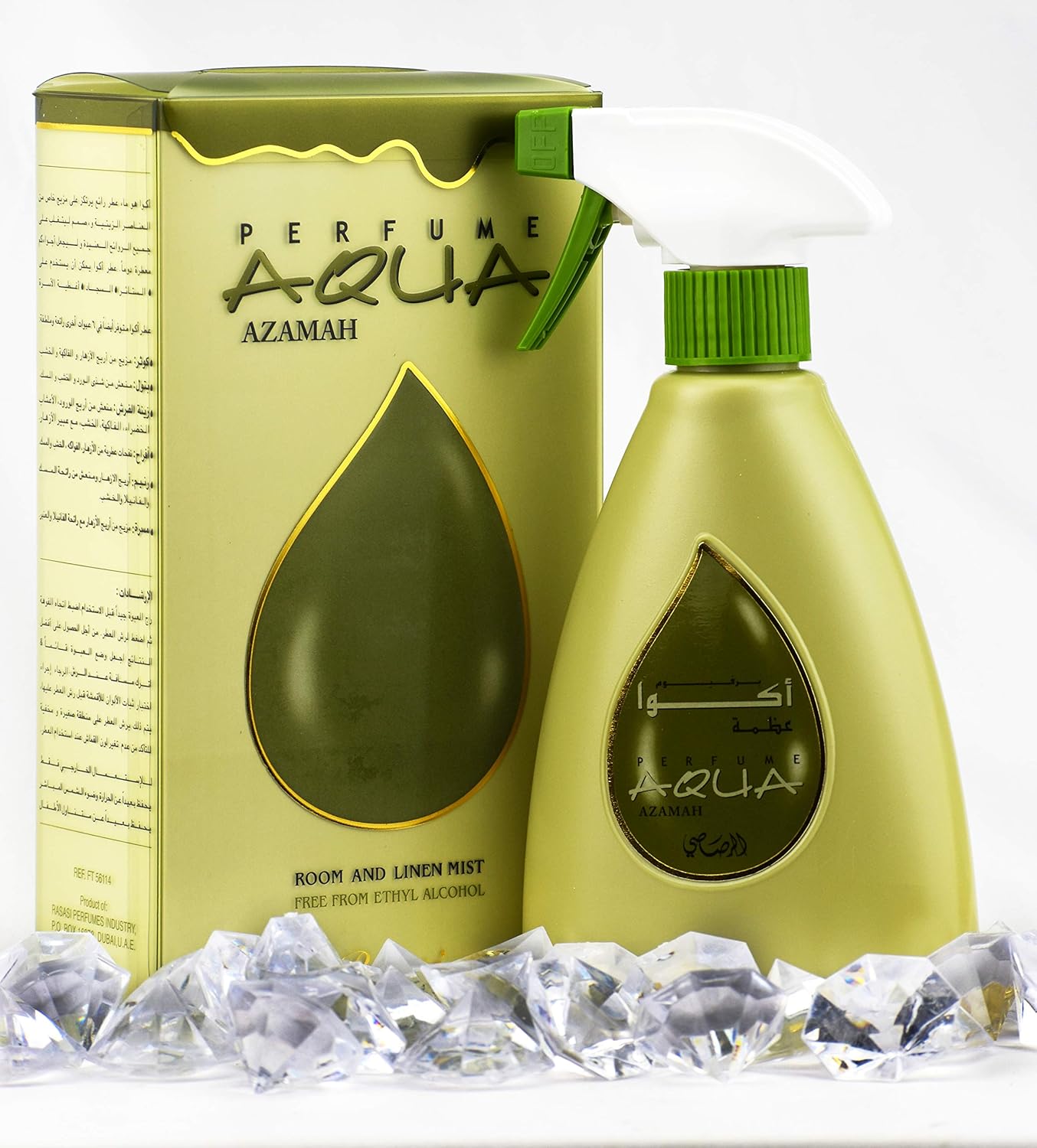 Aqua Air Fresheners - 375Ml(12.7 Oz) | Aromatic Essential Oil Spray | Fresh Blend Of Lemon, Black Currant, Woody, Musk | Long Lasting Room Fragrance | By Rasasi (Azamah) : Beauty & Personal Care