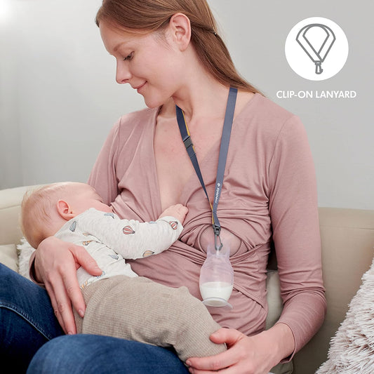 Medela Silicone Breast Milk Collector, Milk Saver With Spill-Resistant Stopper, Suction Base And Lanyard, 3.4 Oz/100 Ml