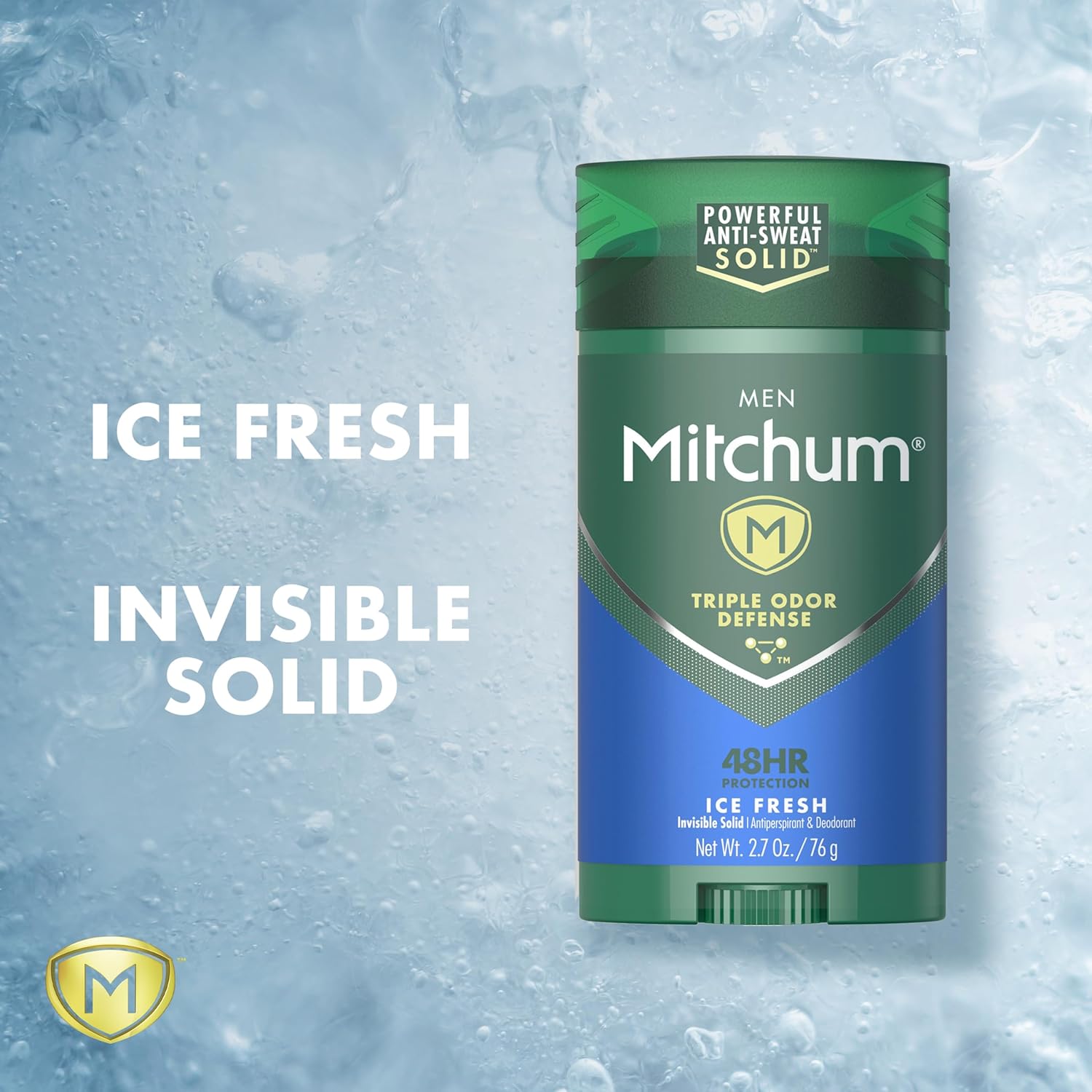 Mitchum Men's Deodorant, Antiperspirant Stick, Triple Odor Defense Invisible Solid, 48 Hr Protection, Dermatologist Tested, Ice Fresh, 2.7 Oz (Pack of 2) : Beauty & Personal Care