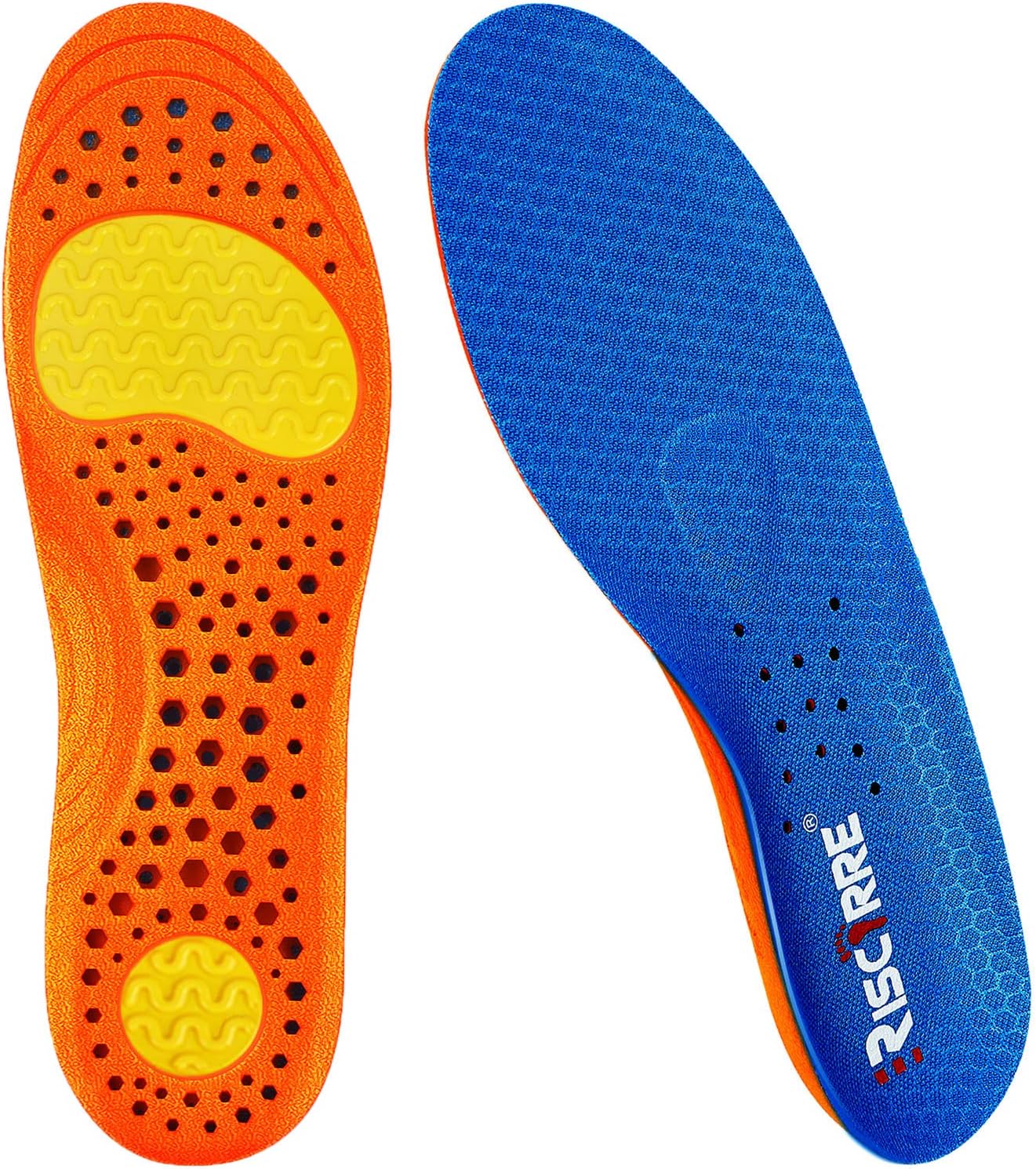 Insoles for Men and Women- Support Shock Absorption Cushioning Sports Comfort Inserts, Breathable Shoe Inner Soles for Running Walking,Hiking,Working