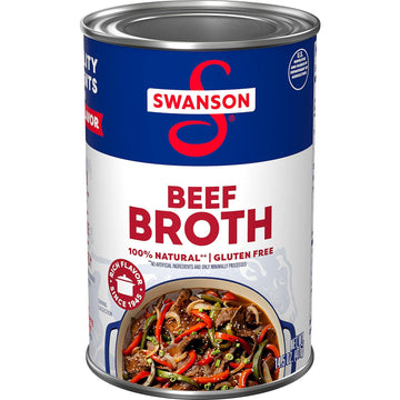 Swanson 100% Natural, Gluten-Free Beef Broth, 14.5 Oz Can