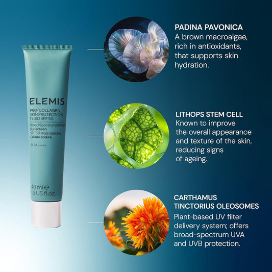 ELEMIS Pro Collagen SPF50 Fluid Daily Defence SPF30 – Hydrating Sunscreen for Face, Anti-Aging Protection | Daily Defence SPF30 Broad Spectrum SPF, Moisturizing & Lightweight : Amazon.co.uk