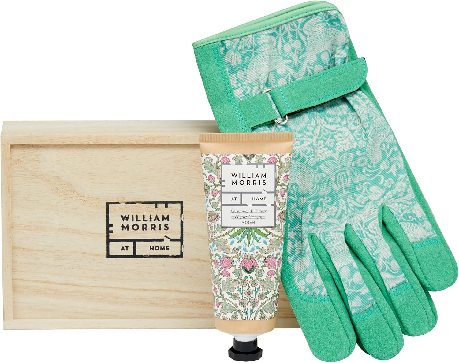 William Morris At Home Gardening Golden Lily Glove Set | Adjustable, Lightweight Gloves | Enriched Scented Hand Cream | Perfect Gardener'S Gift, One Size (Fg2551)