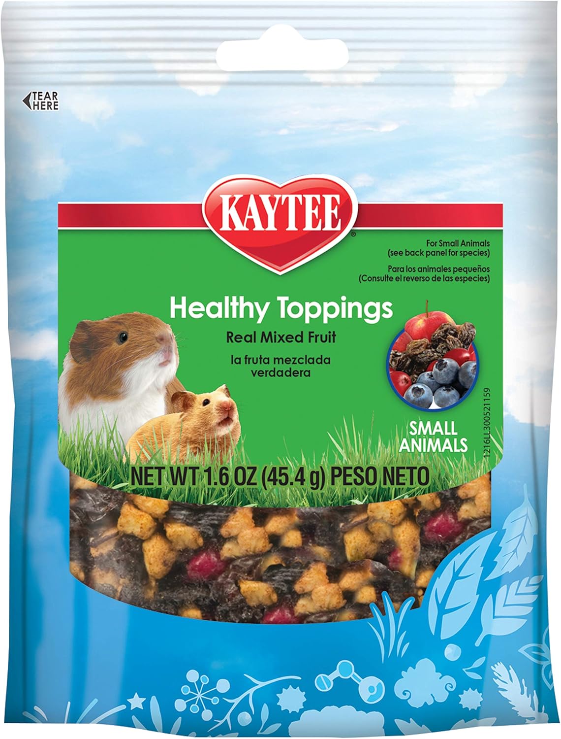 Kaytee Healthy Toppings Mixed Fruit Treat For Small Animals 1.6 Oz,(Pack Of 12)