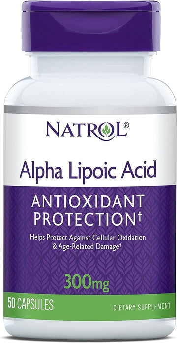 Natrol Alpha Lipoic Acid 300mg Capsules, 50 Count (Pack of 3)