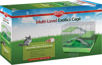 Kaytee My First Home Multi-Level Exotics Habitat For Pet Chinchillas, Rats, Degus, Sugar Gliders And Other Exotic Small Animals