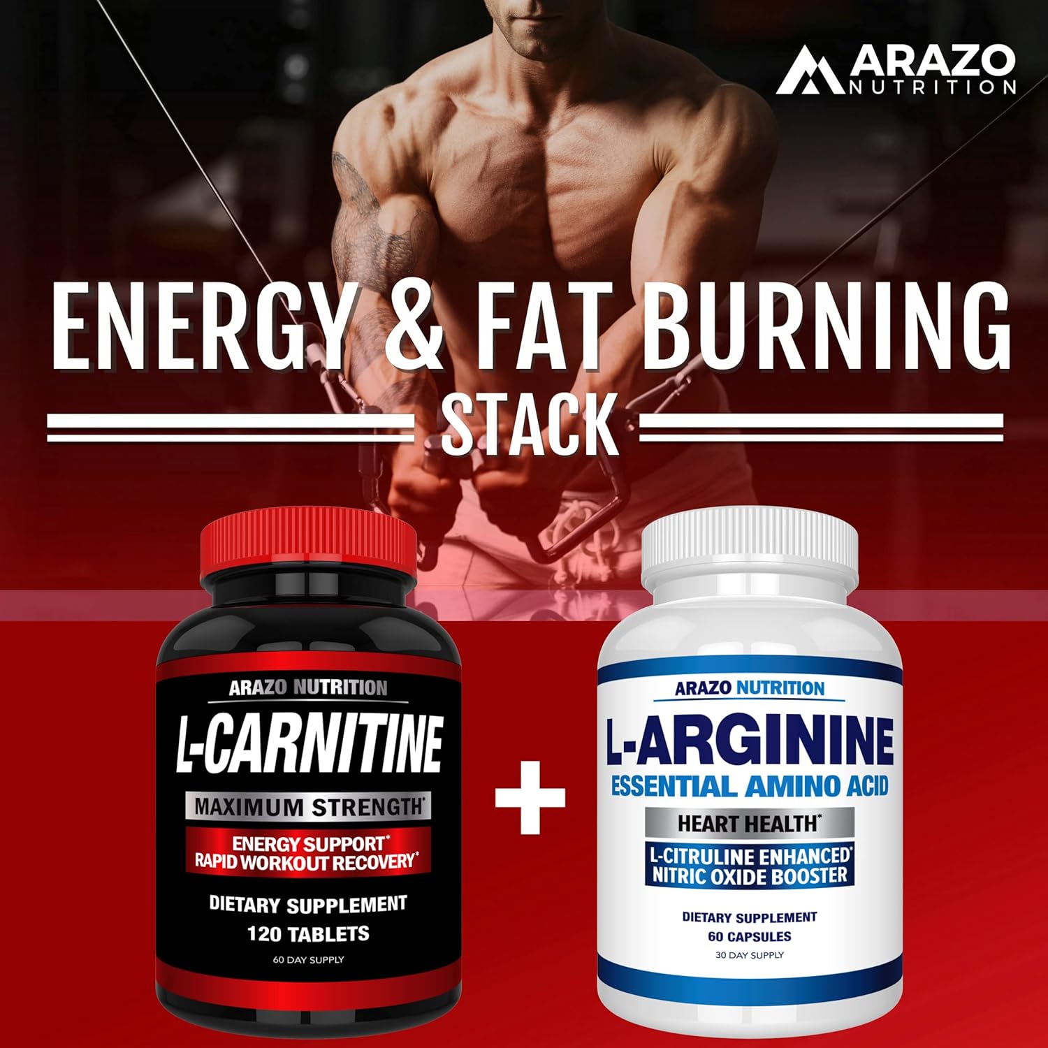 Super Strength L-Carnitine 1000Mg Servings Plus Calcium For Boosted Metabolism And Improved Muscle Gain - Arazo Nutrition : Health & Household