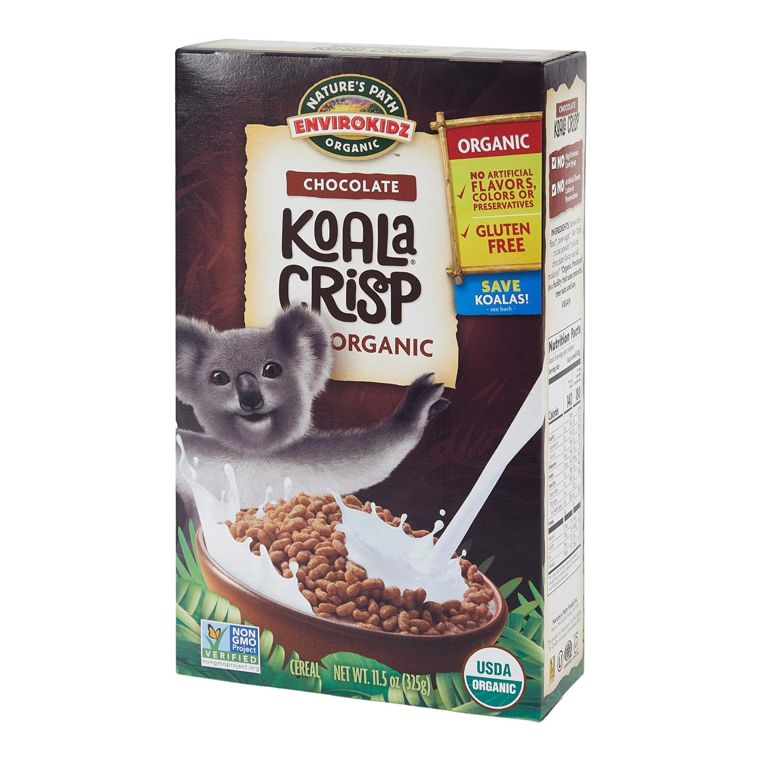 EnviroKidz Koala Crisp Organic Chocolate Cereal,11.5 Ounce (Pack of 6),Gluten Free,Non-GMO,Fair Trade,EnviroKidz by Nature's Path