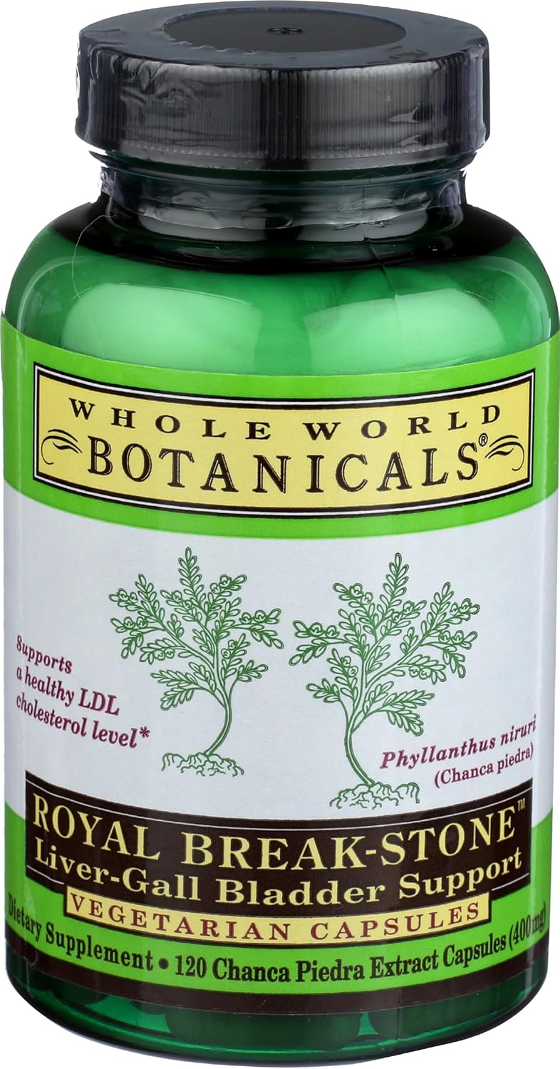 Whole World Botanicals Royal Chanca Piedra (Break-Stone) Liver Gall Bladder Support - 400 Mg - 120 Vegetarian Capsules