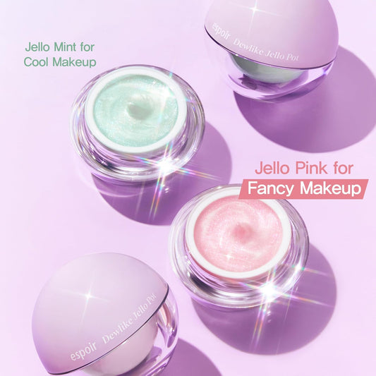 Espoir Dewlike Jello Pot Highlighter #Jello Pink?Extremely Shining Big Glitters Like Galaxy?Gel Type Highlighter For Smooth Application?Various Use For Face And Body?Perfect For Party Makeup