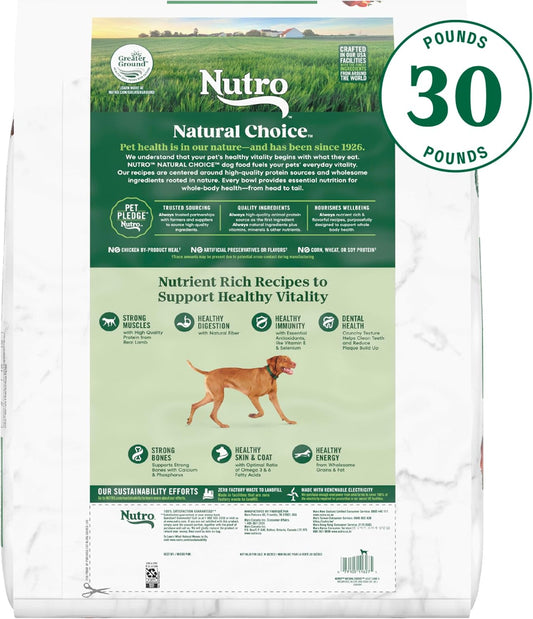 Nutro Natural Choice Adult Dry Dog Food, Lamb And Brown Rice Recipe, 30 Lbs