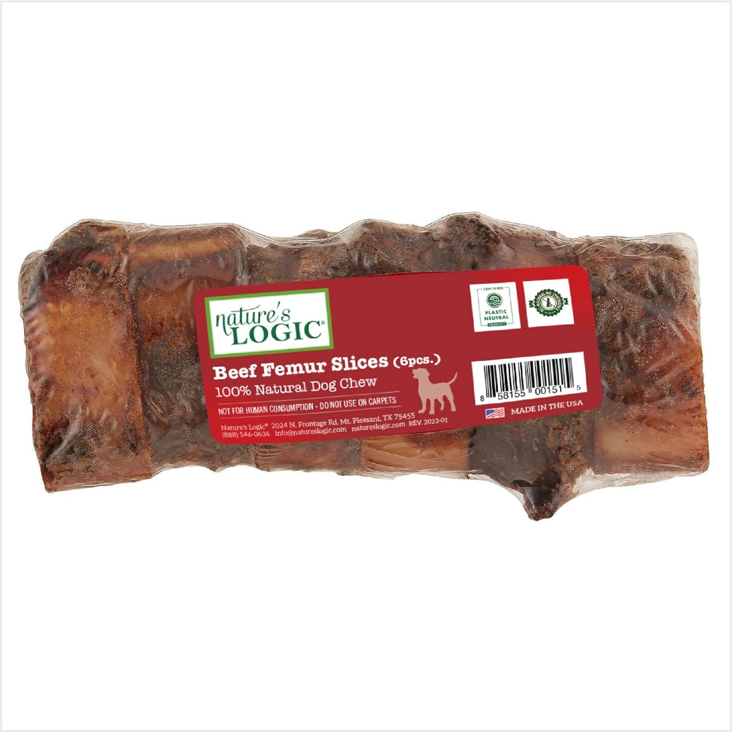 Nature'S Logic Beef Femur Slices Canine Chew