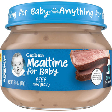 Gerber Beef & Gravy Baby Food, 2.5 Oz Jar