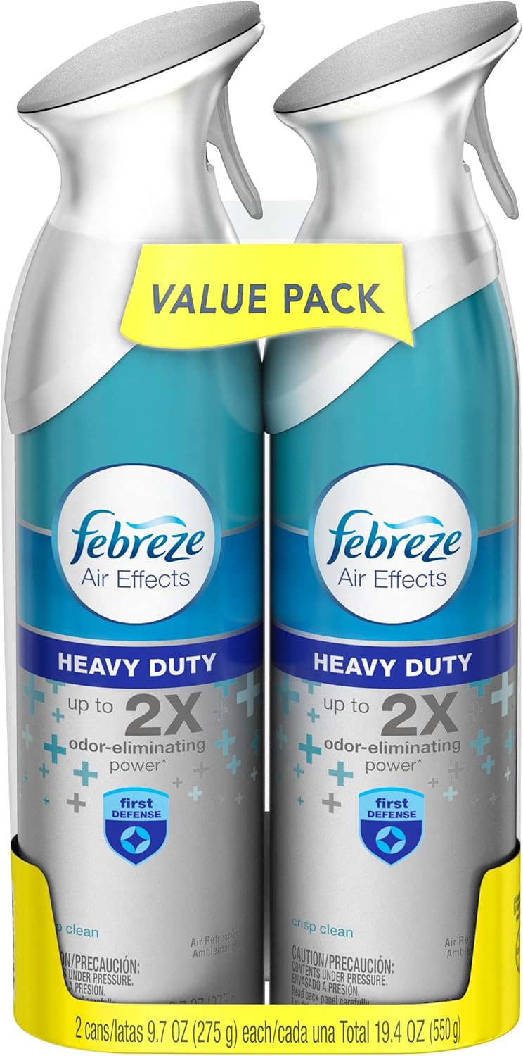 Febreze Air Effects Heavy Duty Crisp Clean Air Freshener, 2 ct : Health & Household