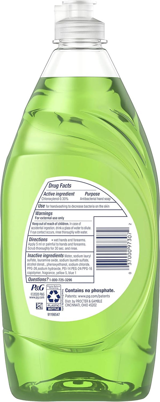 Dawn Ultra Antibacterial Hand Soap, Dishwashing Liquid Dish Soap, Apple Blossom Scent, 19.4 fl oz