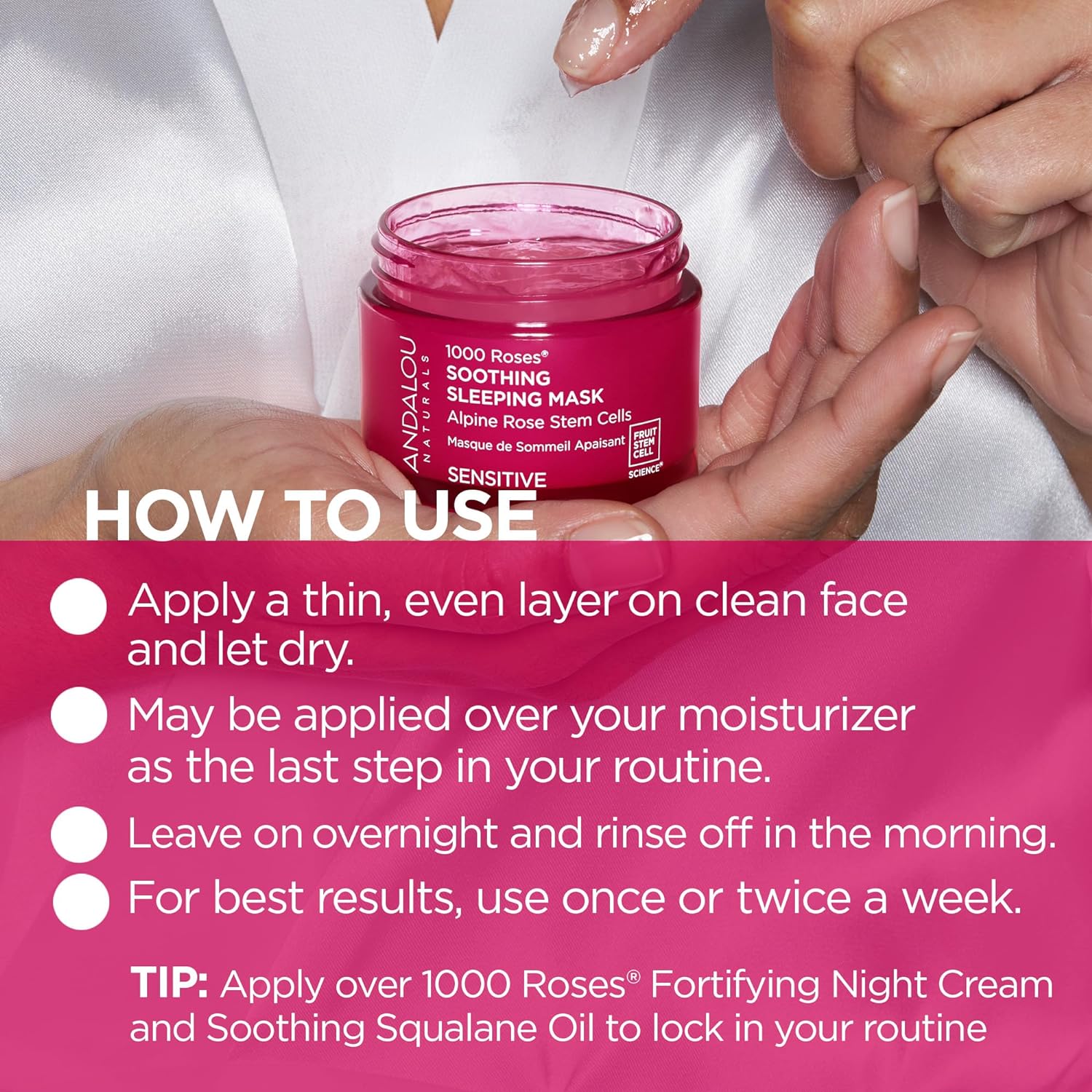 Andalou Naturals 1000 ROSES® Soothing Sleeping Mask