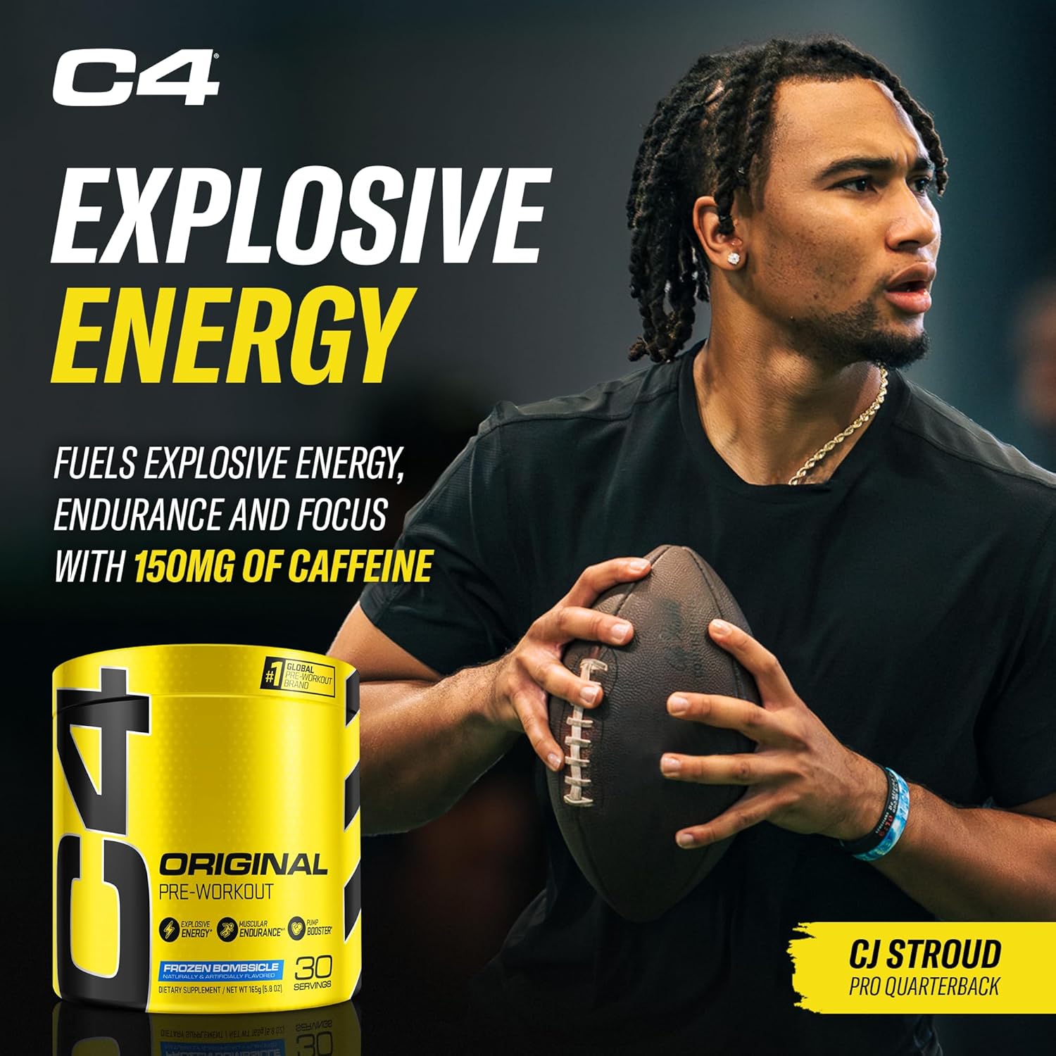 Cellucor C4 Original Pre Workout Powder Frozen Bombsicle Sugar Free Preworkout Energy for Men & Women 150mg Caffeine + Beta Alanine + Creatine - 30 Servings (Packaging May Vary) : Health & Household