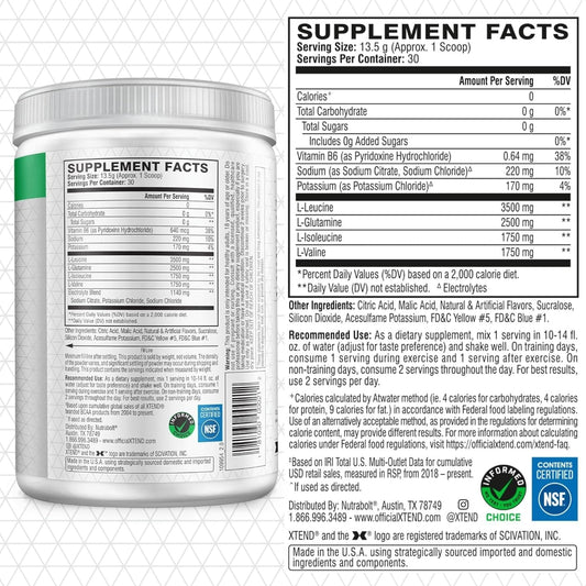 Xtend Original Bcaa Powder 7G Bcaa And 2.5G L-Glutamine, Sugar Free Post Workout Muscle Recovery Drink With Amino Acids For Men & Women, 90 Servings