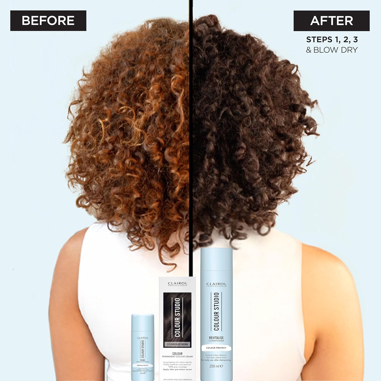 Clairol Professional Colour Studio | Step 3 Revitalise | Colour Protect Conditioner for Coloured Hair | Prolongs colour vibrancy with non-stop shine | All hair types/colours | Vegan | 250 ml : Amazon.co.uk: Beauty