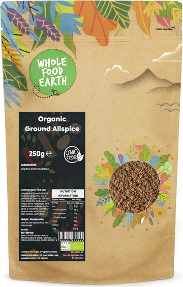 Wholefood Earth Organic Ground Allspice 500 G | Gmo Free | Certified Organic