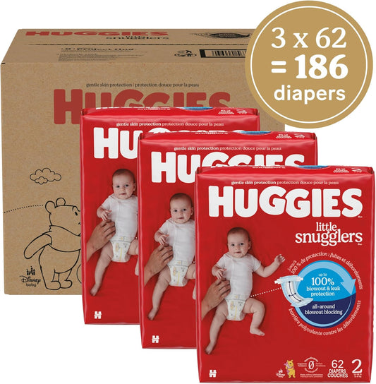 Baby Diapers Size 5 (27+ Lbs), 120Ct, Huggies Little Snugglers