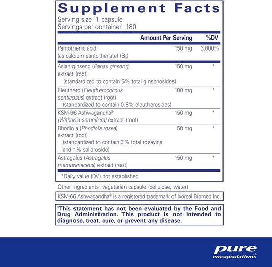 Pure Encapsulations Phyto-Adr | Vegetarian Adrenal Support Formula* | 180 Capsules