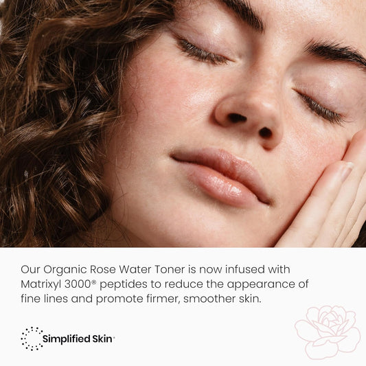 Simplified Skin Face Wash & Rose Water Spray Set – Exfoliating Glycolic Acid Cleanser + Hydrating Mist With Matrixyl 3000, Hyaluronic Acid & Aloe – Gentle Daily Skincare Duo