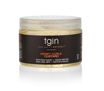 tgin Honey Curls Custard For Natural Hair - Dry Hair - Curly Hair - Damaged Hair - 12 Oz