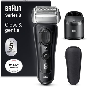 Braun Series 8 Electric Shaver, Men'S Foil Shaver With Smartcare Center, Wet & Dry Electric Razor, Made In Germany, Braun 8560Cc, Black