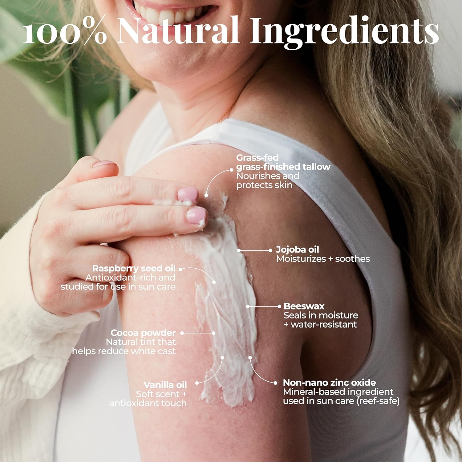 Amallow - Tallow Sun Balm With Zinc Oxide – Tinted Mineral Sun Balm With Cocoa Powder – Natural, Non-Nano Zinc Oxide, Organic Oils – No White Cast – Handcrafted In The Usa – 4 Oz : Beauty & Personal Care