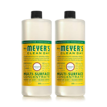 Mrs. Meyer'S Clean Day Multi-Surface Cleaner Concentrate, Use To Clean Floors, Tile, Counters, Honeysuckle, 32 Fl. Oz - Pack Of 2