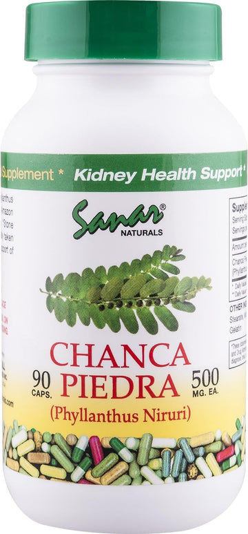 Sanar Naturals Chanca Piedra, 90 Capsules - Stone Breaker Extra Strength - Natural Detox and Stones Dissolver