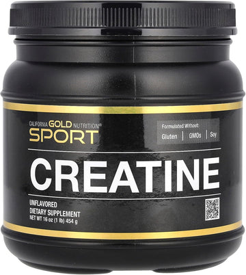 California Gold Nutrition, Creatine Powder, Micronized, Muscle And Strength Support, Creatine Monohydrate, No Gluten, No Gmos, No Soy, Unflavored, 16 Oz (454 G)