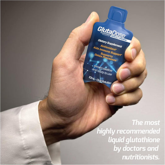Glutadose Liquid Glutathione Supplement, Every Day Immune Support Supplements For Adults, Cellular Detox, Antioxidant - Acerola Energy Booster W/Zinc, L-Glutathione Supplement In Liquid Vials - 60Pk