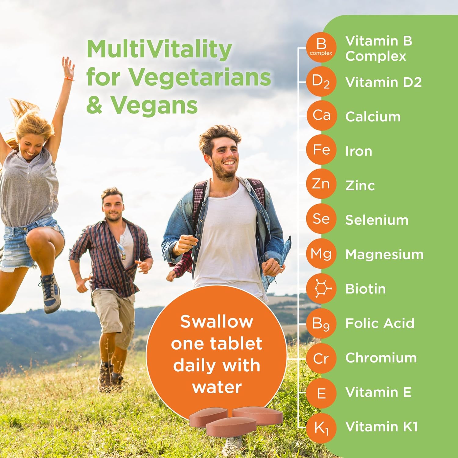 Healthspan Multivitamin for Vegetarians & Vegans, 120 Tablets | Winner Vegan Choice Awards | Promotes Immune Health & Energy Levels | Supports Bones, Teeth & Muscles | with Calcium, Iron & Zinc : Amazon.co.uk: Health & Personal Care